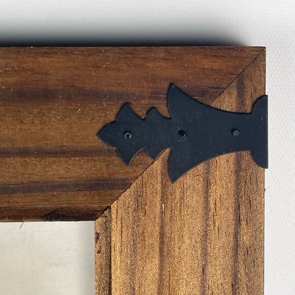 Michaels Wood 10 x 13 Photo Frame Metal Hinge Accents; Frame 13 5/8 x 16 5/8 - Picture 2 of 4